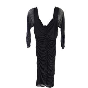 Mind Code Women's Dress Large L Black Party Sleeves Misses Size 12 14